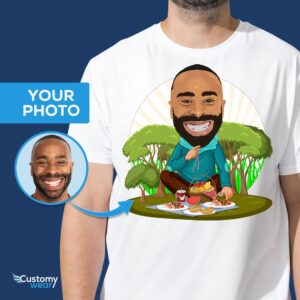 Transformez votre photo en un pique-nique solo personnalisé T-shirt personnalisé Chemises pour adultes www.customywear.com