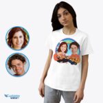 🎵 Personalizované hudební tričko pro páry – Košile s portrétem na kytaru na míru – Oblečení na míru – Košile pro dospělé