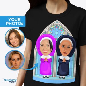 Henkilökohtainen Sisterhood Nun T-paita – Transform Your Photo Axtra – KAIKKI vektoripaidat – miesten www.customywear.com