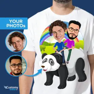 Custom Panda Shirt for Gay Couples | LGBTQ Rainbow Funny Tee Axtra - ALL vector shirts - male www.customywear.com