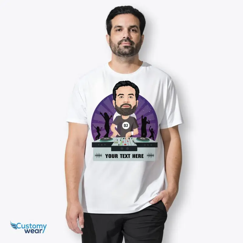 🎧 Personalized DJ Caricature T-Shirt | Custom Music Lover Tee-Customywear-Adult shirts