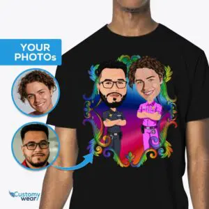 Personalized Gay Police Shirt | Custom LGBTQ+ Gift Axtra - ALL vector shirts - male www.customywear.com