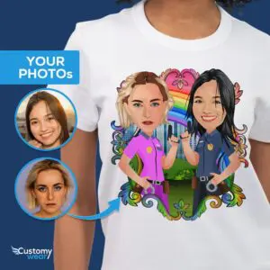 Personalized Lesbian Police Shirt | Custom LGBTQ+ Gift Axtra - ALL vector shirts - male www.customywear.com