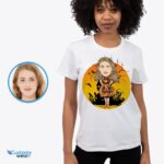 🎃 Gepersonaliseerd pompoen Halloween T-shirt voor dames | Aangepaste kostuum-T-shirt 👻-Customywear-overhemden voor volwassenen