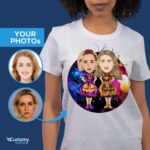🎃 T-shirt personalizzata con zucca di Halloween da donna | Maglietta per costumi personalizzata 👻-Camicie per abbigliamento personalizzato-Adulto
