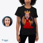 👑 Personalized Queen Throne T-Shirt | Custom Royal Dress Tee 👑-Customywear-Adult shirts