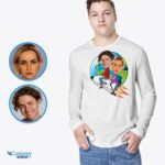 Embark on a Custom Rocket Ride - Personalized Couples' Adventure to an Alien Planet-Customywear-Adult shirts
