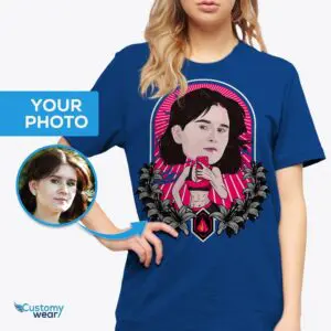Kadınlar için Kişiselleştirilmiş Selfie Tişörtü | Özel Fotoğraflı Tişört Yetişkin gömlekleri www.customywear.com