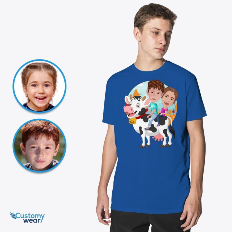 Custom siblings cow shirt, Cow gift, Son and Daughter cow shirt, Kids cow shirt CustomyWear Cow_gift, Kids_cow_shirt, little_brother_shirt, siblings_shirts, Son_Daughter_shirt, youth_custom_ts