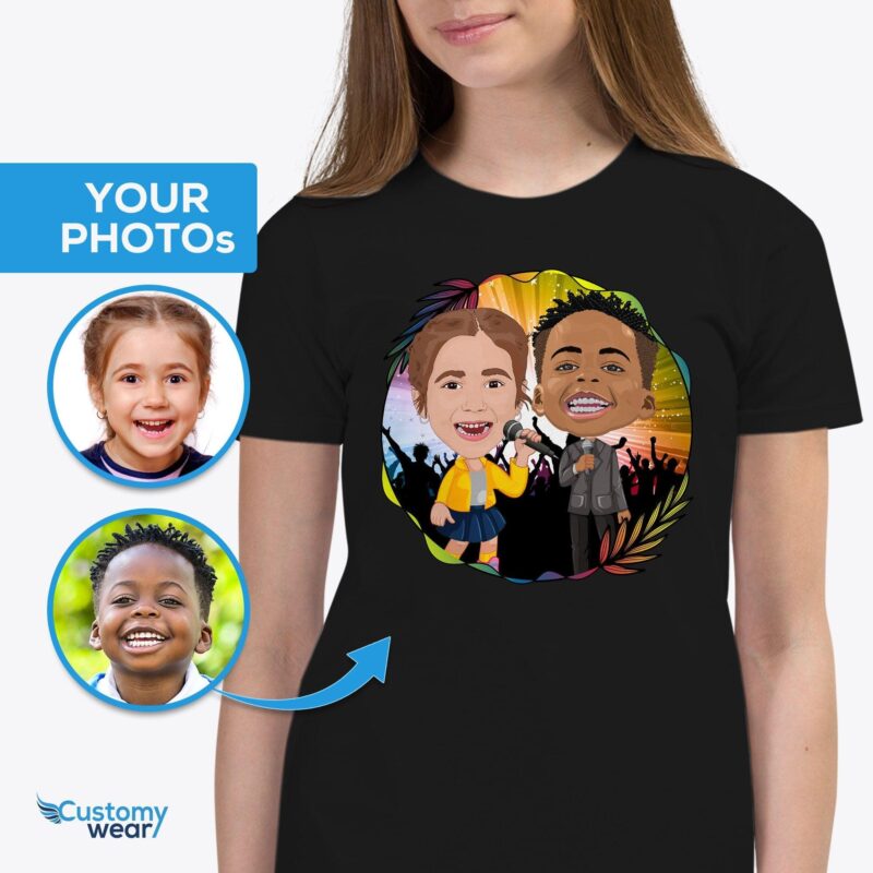 Custom singer siblings shirt, Youth singing gifts, Music Inspirational gifts for kids CustomyWear country_music_shirt, gifts_for_singers, music_shirt, siblings_shirts, youth_custom_tshirt