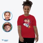 Maglietta personalizzata per i fratelli dell'astronave | Camicia Rocket personalizzata-Abbigliamento-Personalizzata-Giovani/Bambini