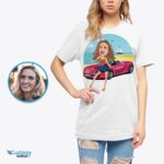 Henkilökohtainen Sports Car Beach Adventure Custom T-paita | Valokuva Tee Masterpiece-Customywear-Aikuisten paidat