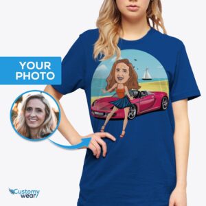 Personalized Sports Car Beach Adventure Custom T-Shirt | Photo to Tee Masterpiece Adult shirts www.customywear.com