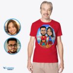 Chemises personnalisées pour couples de super-héros - Transformez vos photos en tee-shirts personnalisés-Customywear-Chemises pour adultes