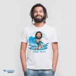 Spersonalizowana koszulka surfingowa-przekształć swoje zdjęcie w niestandardową koszulkę Surf Rider-Customywear-koszule dla dorosłych