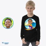 Personalized Surfing Boy Shirt - Turn Your Photo into a Custom Ocean Wave Tee-Customywear-Boys