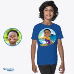 Персонализированная рубашка для серфинга для мальчика — превратите свою фотографию в футболку Ocean Wave на заказ-Customywear-Boys