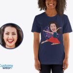 Personalized Ballerina Dance T-Shirt | Custom Ballet Portrait Art Tee for Her-Customywear-Adult shirts