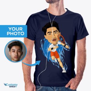Spersonalizowana koszulka tenisowa dla mężczyzn | Niestandardowe koszulki dla tenisistów Koszulki dla dorosłych www.customywear.com
