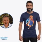 Personalized Basketball T-Shirt for Men | Custom Athletic Player Tee with Ball-Customywear-Adult shirts
