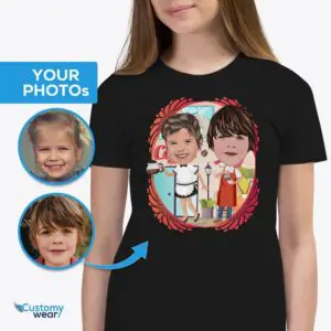 Zakázková číšnická sourozenecká košile | Personalizovaný dárek pro barmana pro děti Axtra – VŠECHNY vektorové košile – mužské www.customywear.com