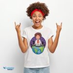 Персонализированная женская футболка DJ оранжевого цвета | Футболка DJ Photo на заказ, одежда на заказ, рубашки для взрослых