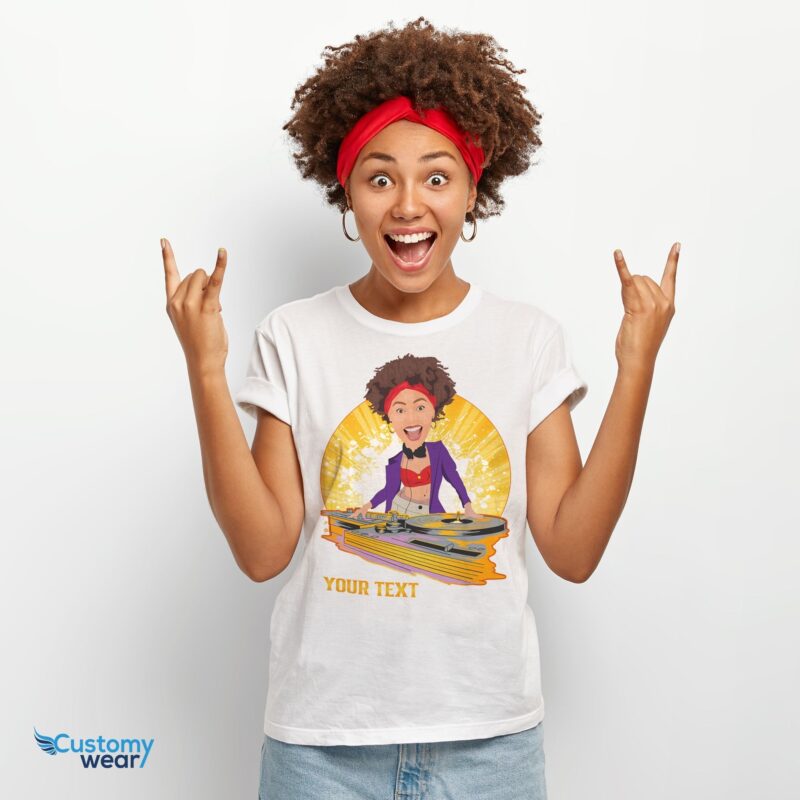 Персонализированная женская футболка DJ оранжевого цвета | Футболка DJ Photo на заказ, одежда на заказ, рубашки для взрослых