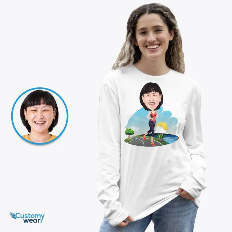 Personalized Women's Jogging Shirt | Custom Running Tee-Customywear-Adult shirts
