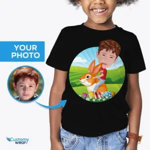 Personalized Easter Bunny Shirt | Custom Photo Tee for Youth Axtra - ALL vector shirts - male www.customywear.com
