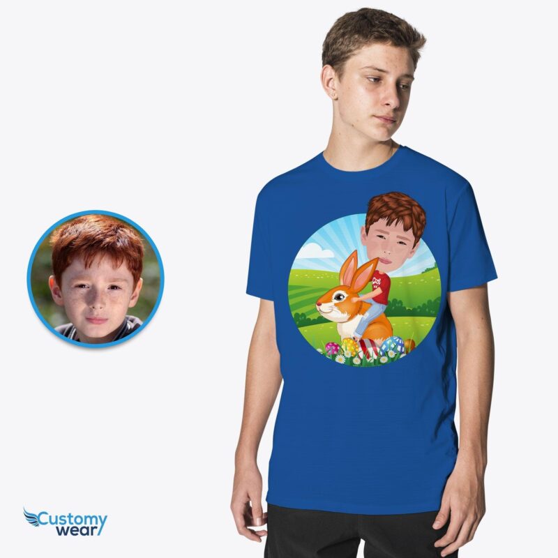 Personalized Easter Bunny Shirt | Custom Photo Tee for Youth-Customywear-Boys