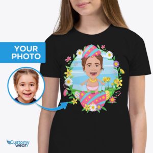 Personalized Hatching Easter Egg Shirt | Custom Youth Tee for Girls Axtra - ALL vector shirts - male www.customywear.com