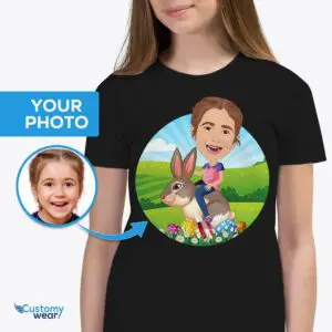 Personalized Easter Bunny Ride Shirt | Custom Youth Tee for Girls Axtra - ALL vector shirts - male www.customywear.com