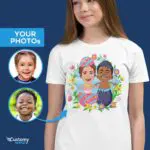 Personalized Easter Eggs Youth T-Shirt | Sibling Matching Tees-Customywear-Siblings