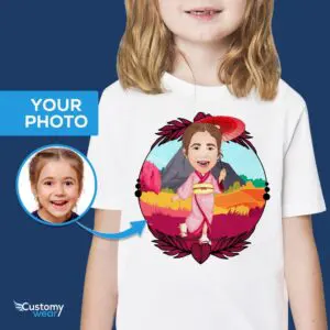 Trasforma la tua foto in una maglietta giapponese personalizzata | Cultura della camicia personalizzata per giovani giapponesi | Paese www.customywear.com