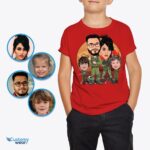 Özel Gençlik Ordusu Aile Gömleği | Kişiye Özel Askeri Kardeş Tişörtü-Customywear-Gençlik / Çocuk