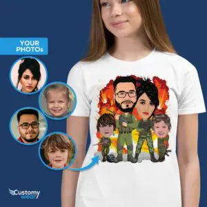 Семейная рубашка молодежной армии на заказ | Персонализированная футболка в стиле милитари Axtra — ВСЕ векторные рубашки — мужские www.customywear.com