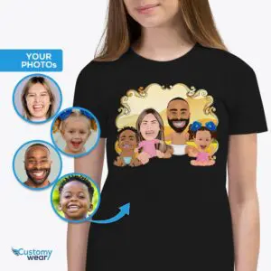 Gepersonaliseerde baby-familieshirts | Aangepaste babyshower en geslachtsonthulling T-shirts Volwassen shirts www.customywear.com