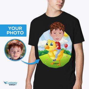 Custom Youth Chicken Ride Shirt | Personalized Gifts for Kids and Teenage Boys Axtra - ALL vector shirts - male www.customywear.com