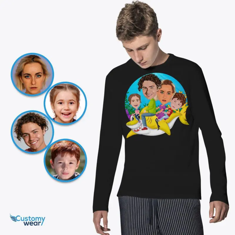 Custom Youth Family Shark Shirt | Baby Shark Adventure Tee-Customywear-Family shirts for Kids