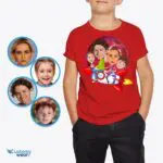 Personalized Youth Rocket Family T-Shirt | Custom Space Tee for Siblings-Customywear-Youth / Kids