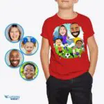 Personalized Youth Soccer Family T-Shirt | Custom Game Day Tee for Teenage Boys-Customywear-Custom arts - soccer player