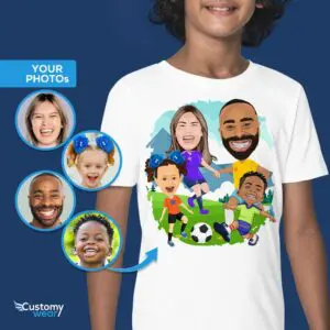 Personalized Youth Soccer Family T-Shirt | Custom Game Day Tee for Teenage Boys Custom arts - soccer player www.customywear.com