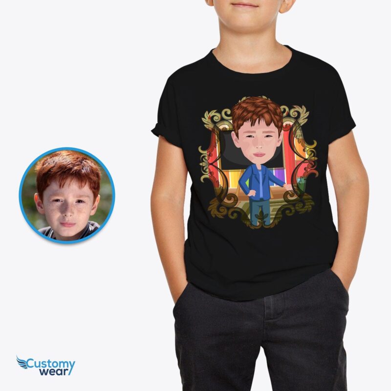 Personalize Your Kid's Photo into a Custom Teacher T-Shirt - Youth Elementary and Kindergarten Shirt for Boys and Girls-Customywear-Youth / Kids
