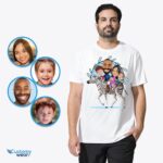 Personalizovaná rodinná trička Zebra | Vlastní fotografické tričko pro milovníky dobrodružství-Customywear-košile pro dospělé