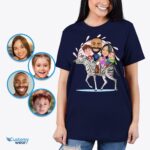 Personlig Zebra Family T-Shirt - Custom Animal Camping Shirt til eventyrelskere-Customywear-Voksenskjorter