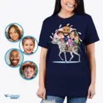 Personalized Zebra Family T-Shirt - Custom Animal Camping Shirt for Adventure Lovers-Customywear-Adult shirts