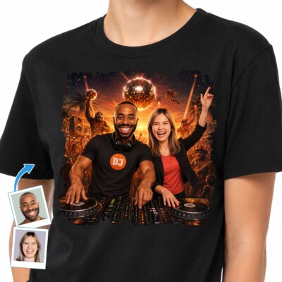 DJ Couple T-shirt – Personalized Graphic Tee T-shirts for Couple www.customywear.com