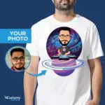 Personalized DJ Space T-Shirt - Custom Music Lover Tee-Customywear-Adult shirts