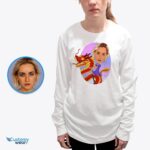 Custom Flying Dragon Woman Shirt - Personalized Unicorn Riding Tee-Customywear-Adult shirts