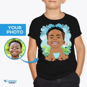 Індивідуальна смішна дитяча карикатурна сорочка для хлопчиків – персоналізована молодіжна футболка Axtra – УСІ векторні сорочки – чоловічі www.customywear.com